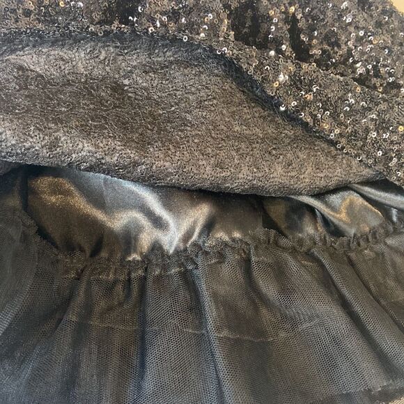 Girls' Black Sequin and Tule Skirt - Picture 8 of 9